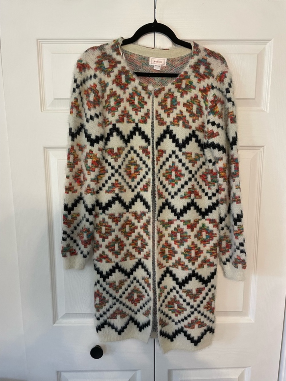 Southwestern/Aztec Geometric Longline Sweater